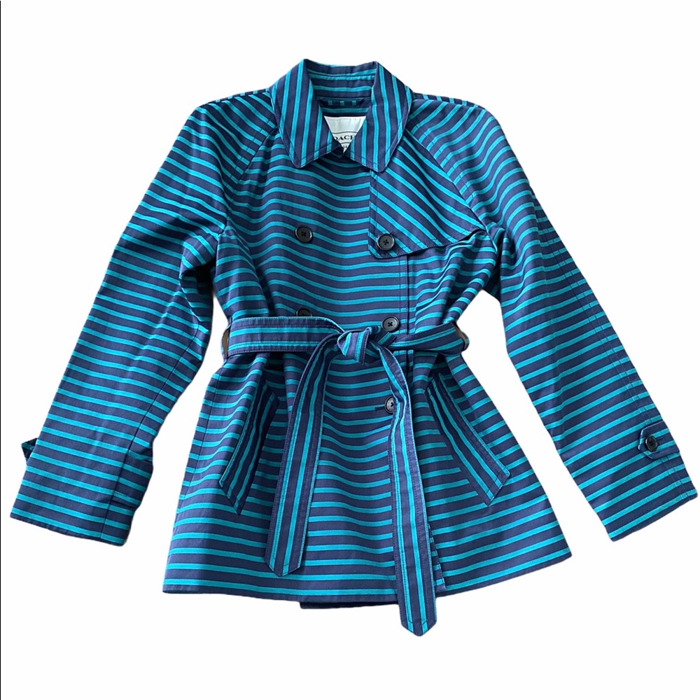 COACH 1941 striped Trench Jacket